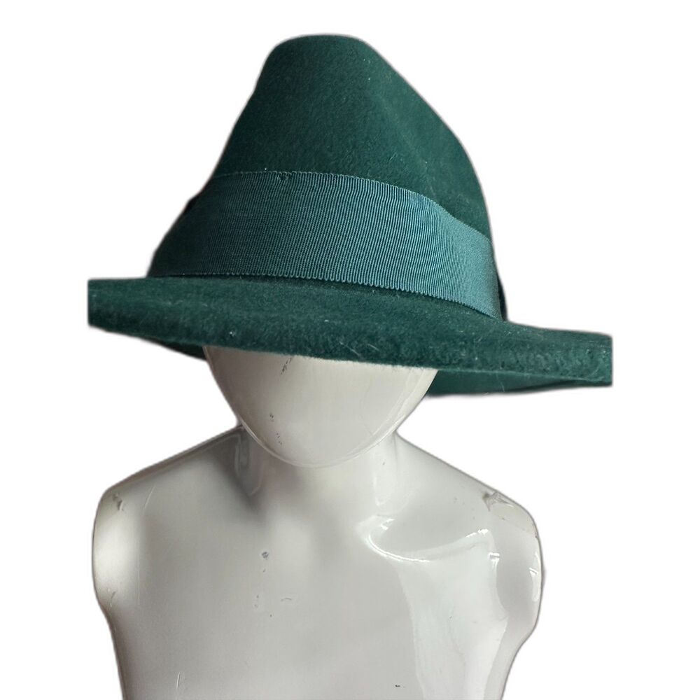 ALDO Nydaydda Felt Fedora Sz S/M Wool Hat for Women Emerald Green NWT
